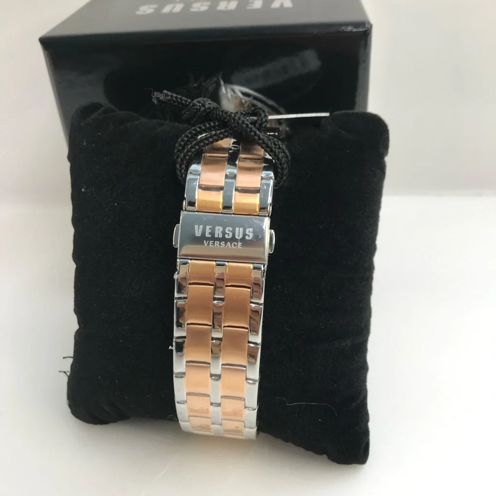- New Authentic VERSUS Versace Men's Gray Dial Stainless Steel Bracelet Wa…